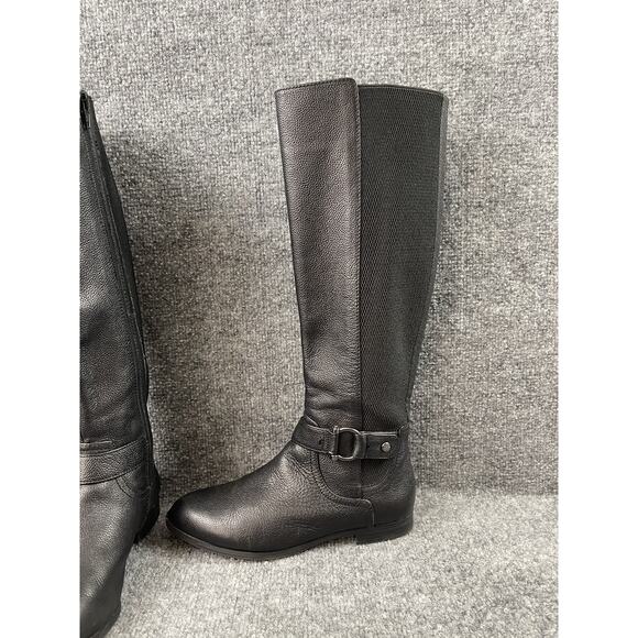 Alex Marie Black Leather Knee High Stretch Riding Boots Women's 6.5 - Picture 2 of 11